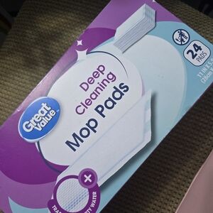 Great Value Deep Cleaning Mop Pads - Purple & Light Blue Box